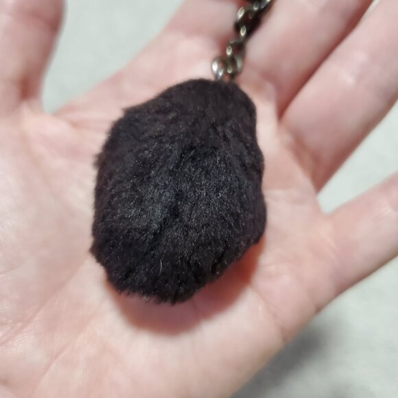 KIPLING Monkey Keychain Purse Bag Charm Chain Gorilla Furry Collector Black - Picture 3 of 4